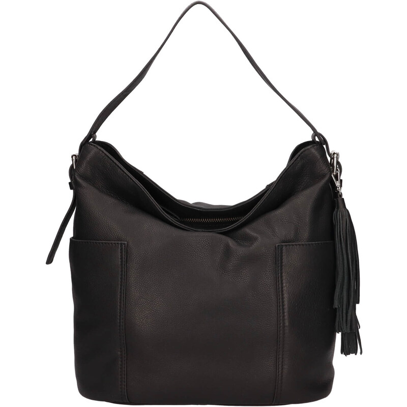 Dámska kožená kabelka The Trend Lenka - čierna 49169320