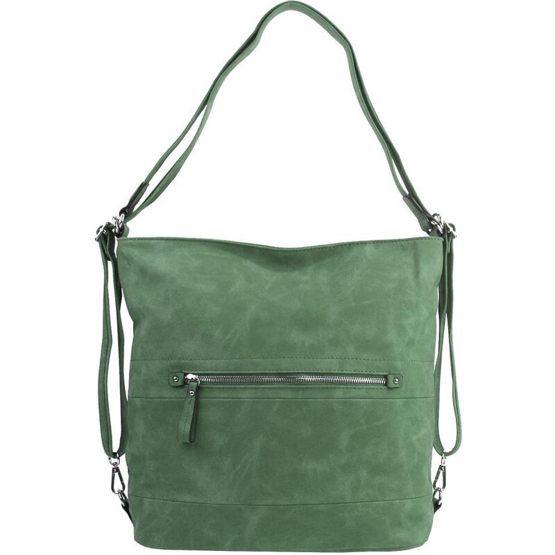 BELLA BELLY Veľká dámska kabelka cez rameno / batoh zelená 48909155