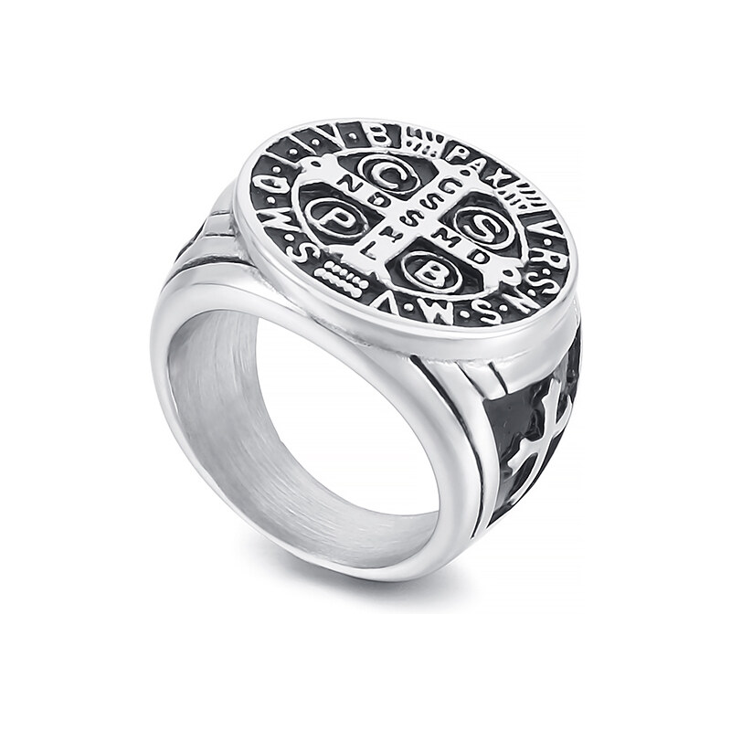 Royal Fashion pánsky prsteň Kríž KR107710-WGDM 62608544