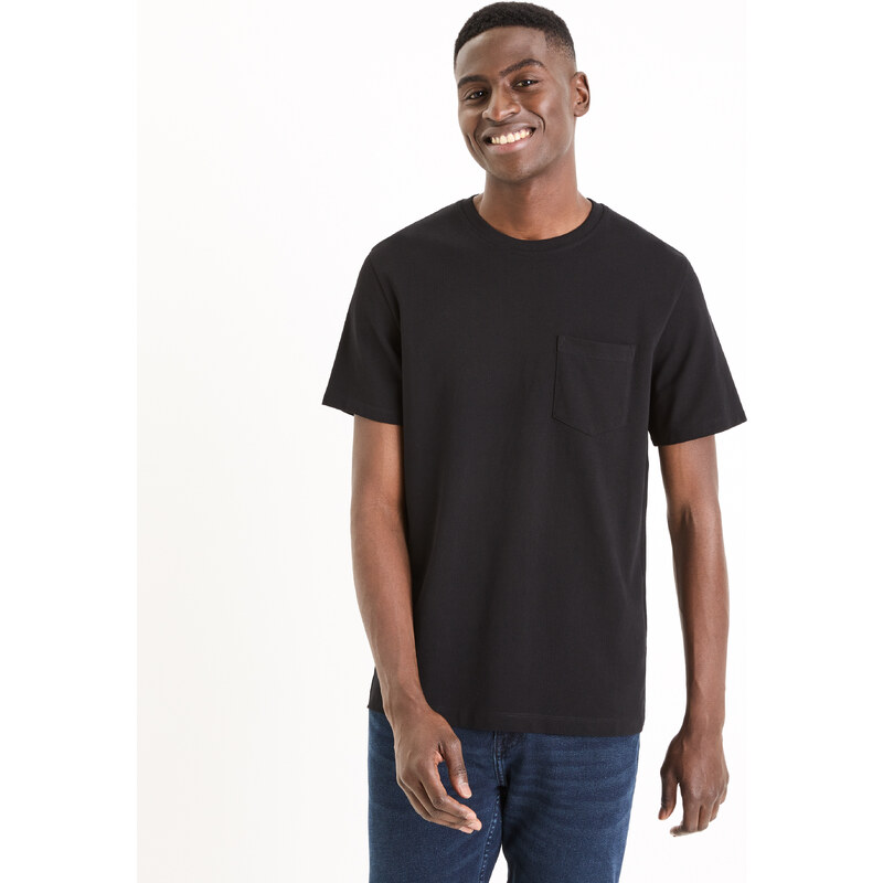 Čierne pánske basic tričko Celio Gepik 50560225