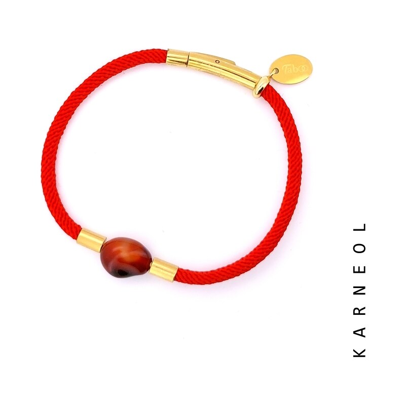 Taboo červený náramok Fireground, karneol nuget tbb919 48917835