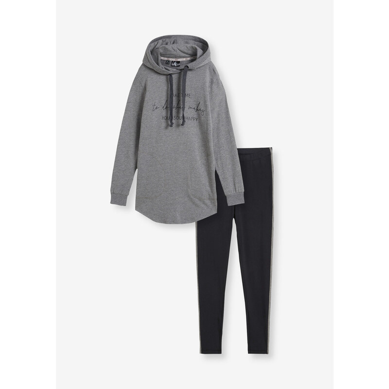 bonprix Joggingové oblečenie: dlhá mikina a legíny (2-dielne), farba 47086102
