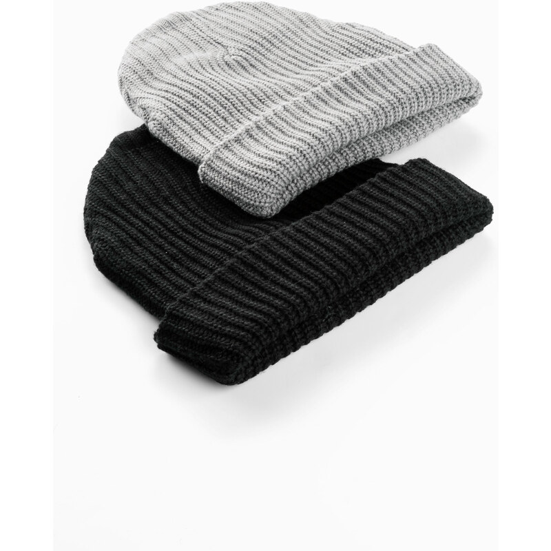 bonprix Pánska súprava čiapka 2-dielna, farba čierna 44798864