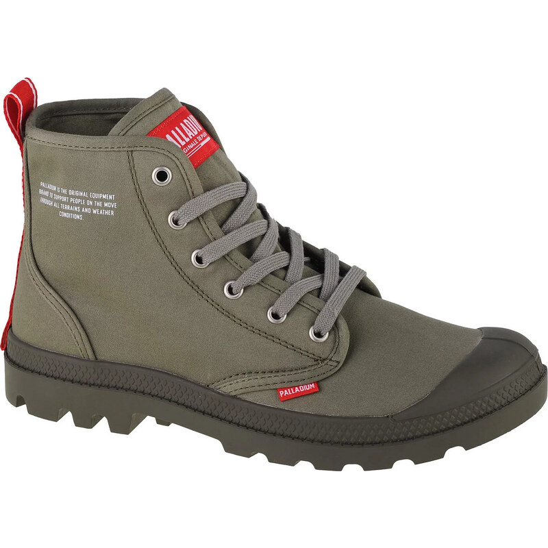 Khaki členkové plátené tenisky Palladium Pampa Hi Dare 76258-325-M 48918168