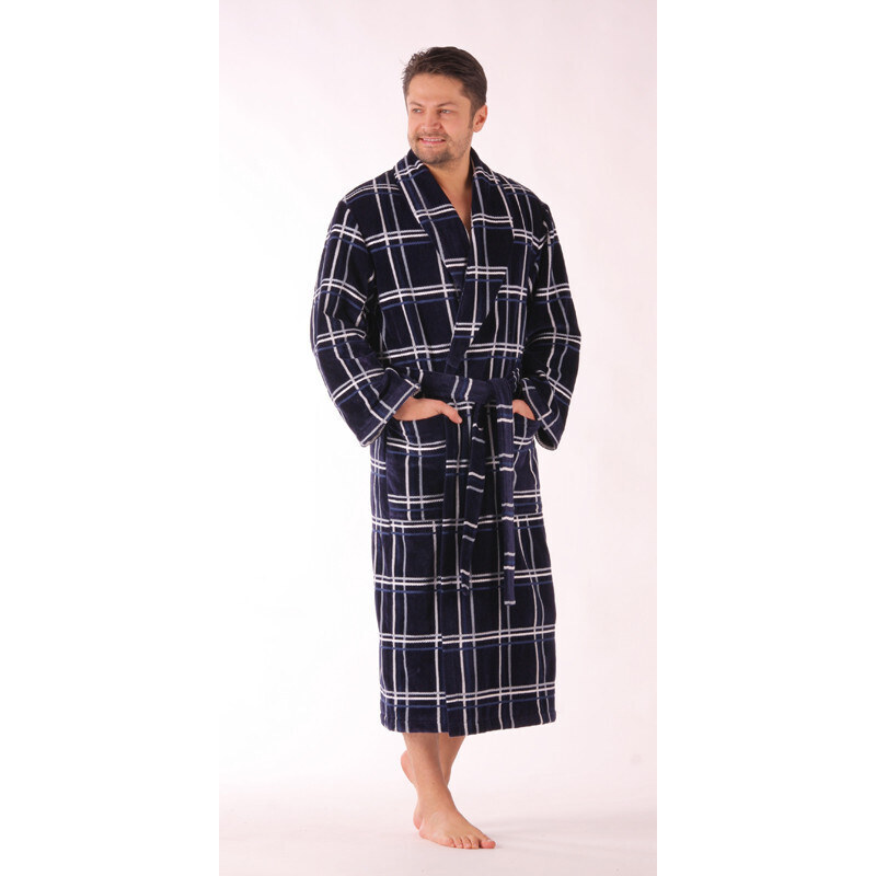 ACTION - Pánsky župan 21125900 tm. modrá s kočíkom - Vestis 49792589