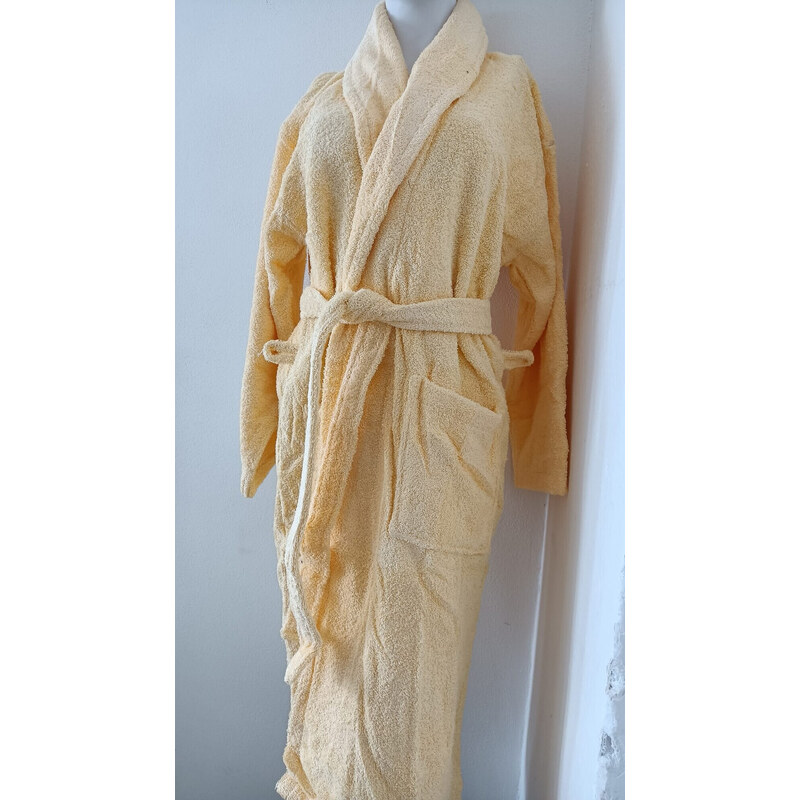 ACTION - Unisex froté župan so šálovým golierom sv. žltá - Veratex 49792746