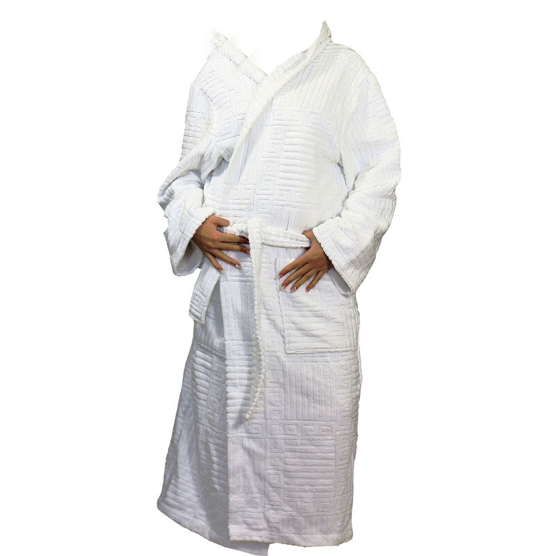 ACTION - Dámsky župan s kapucňou 31070100 biely - Vestis 49792588