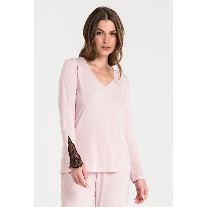Dámsky pyžamový top LA072 Powder Pink - LaLupa 49791385