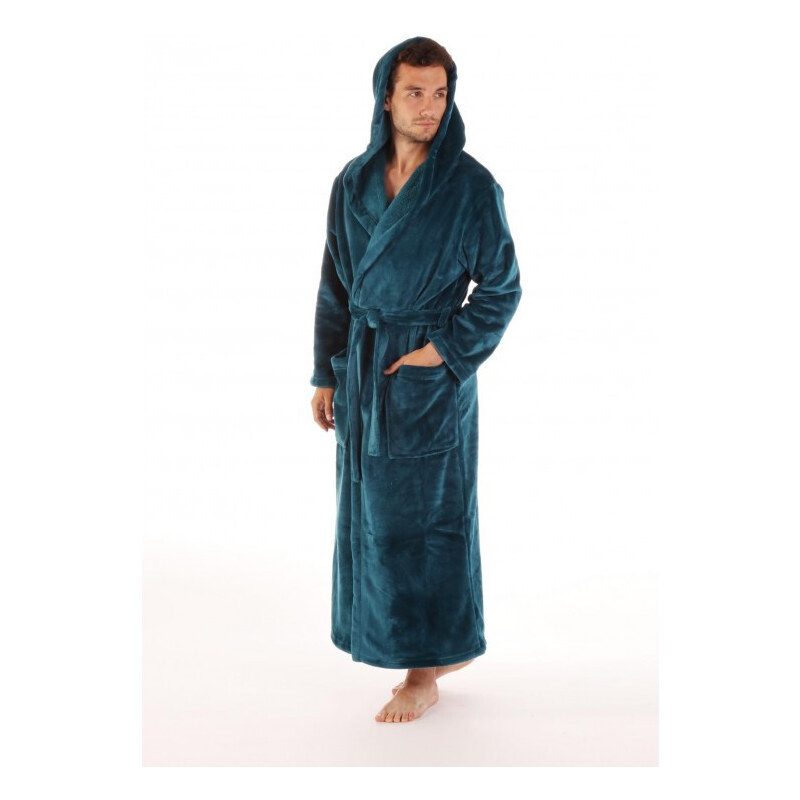 Unisex župan s kapucňou Siena 3156 Petrol - Vestis 65767959