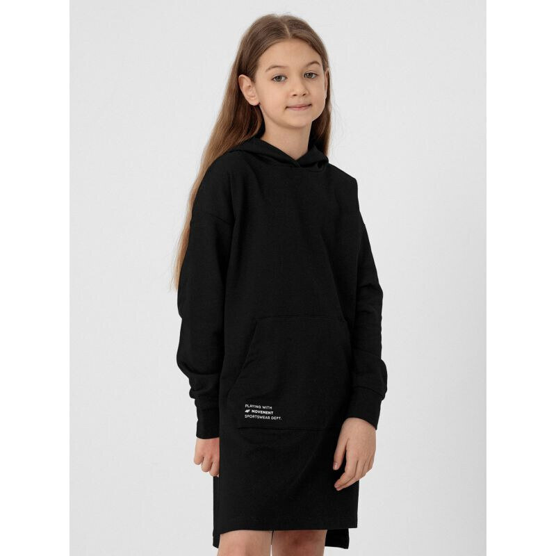 Dievčenské šaty HJL22-JSUDD001-20S čierne - 4F 49796345