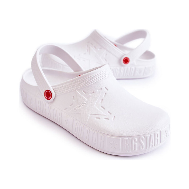Big Star Shoes Pánské lehké pantofle Kroks Big Star II175003 Bílé 49786731