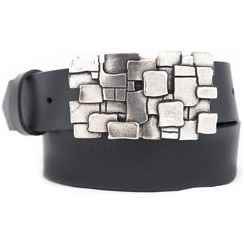 Čierny dámsky kožený opasok (GPD92) 48936425