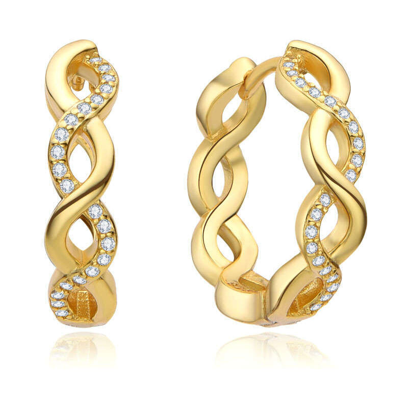 Olivie Strieborné kruhy NEKONEČNO GOLD 8312 48961332