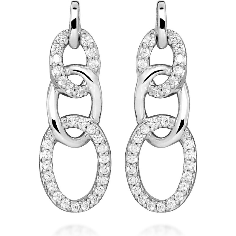 Silver Cat Elegantné strieborné náušnice s kubickými zirkónmi SC480 66578806