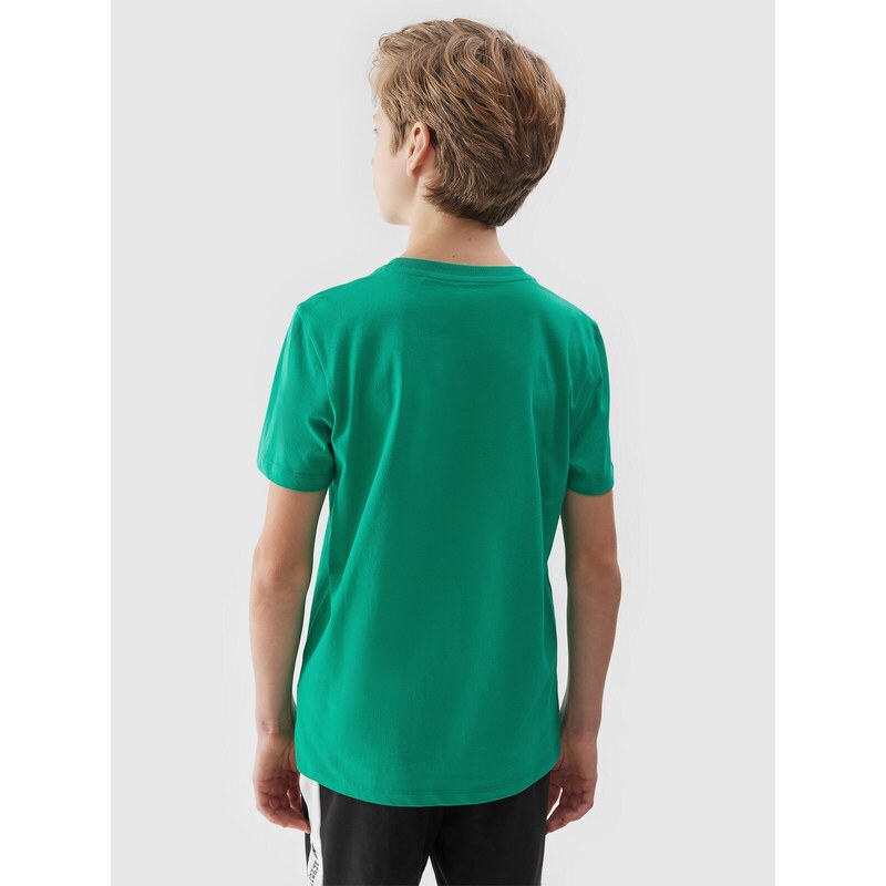 4F Chlapčenské tričko s potlačou - zelené