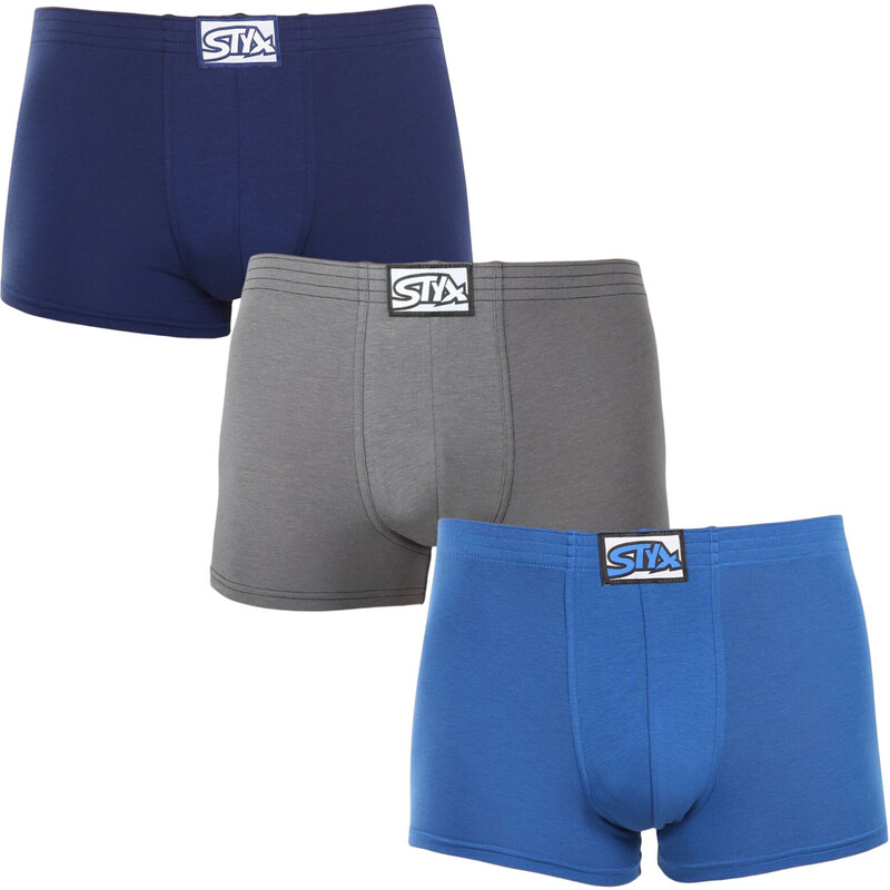 3PACK pánske boxerky Styx klasická guma viacfarebné (3Q96837) 48951161