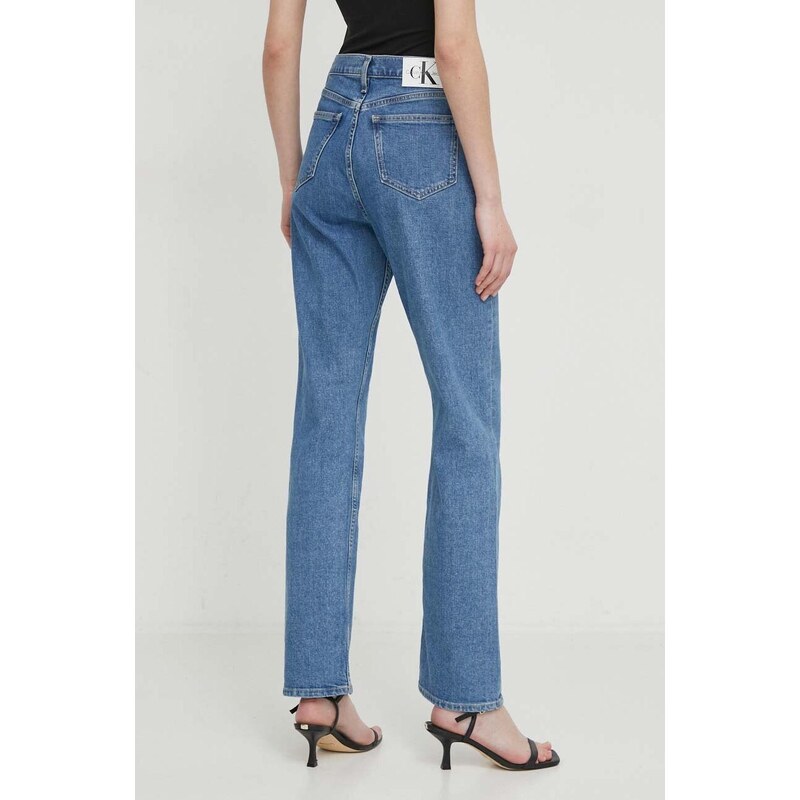 Rifle Calvin Klein Jeans dámske, vysoký pás, J20J222777