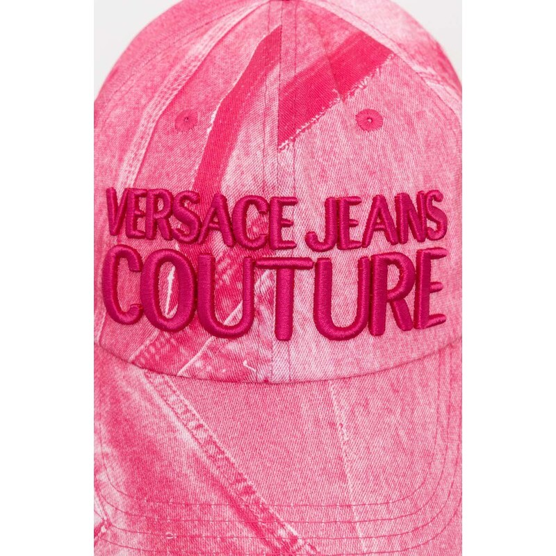 Šiltovka Versace Jeans Couture ružová farba, vzorovaná, 76HAZK18 ZG266