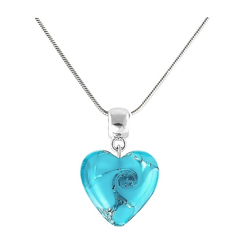 Lampglas Nežný náhrdelník Forest Heart s rýdzim striebrom v perle 66675832