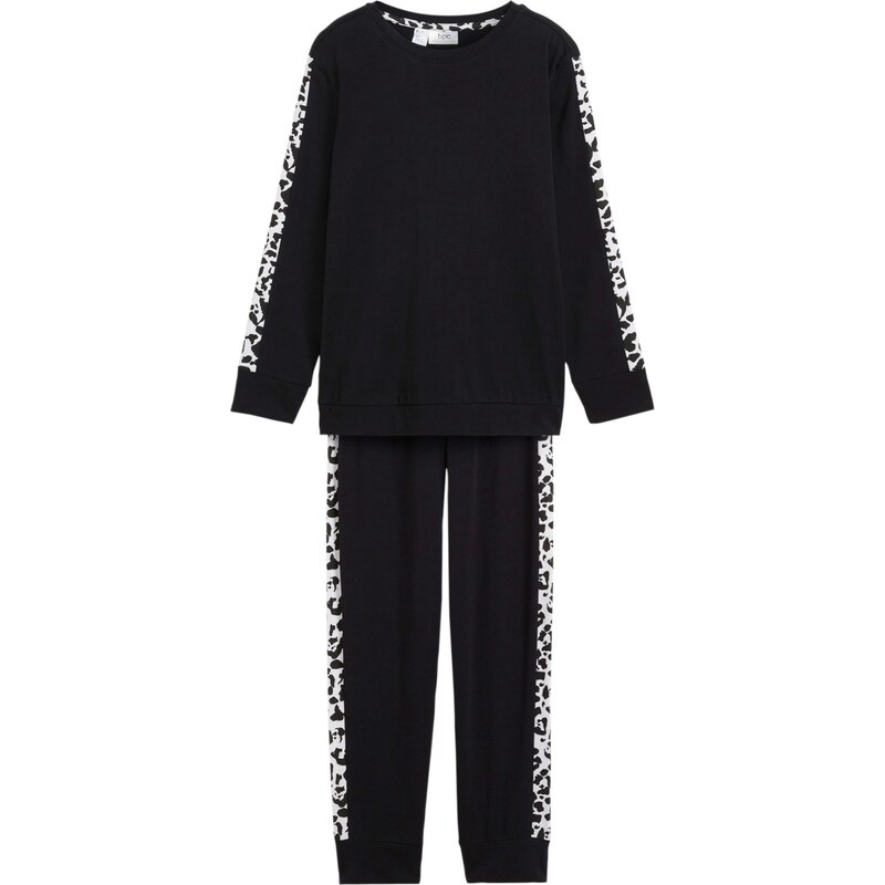 bonprix Dievčenské pyžamo (2-dielne), farba čierna