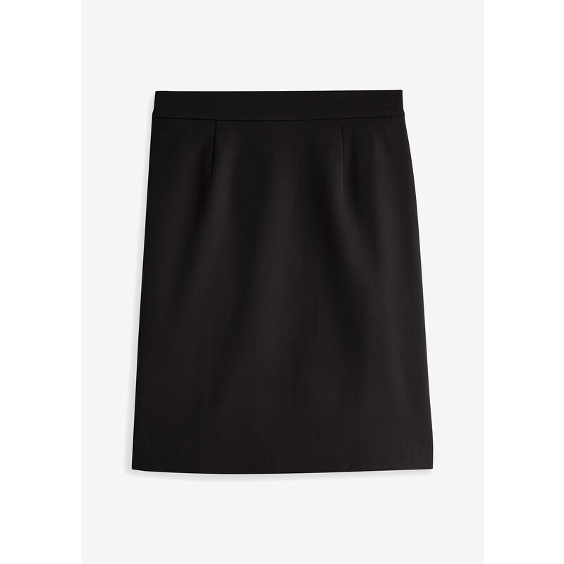 bonprix Biznisová sukňa s pohodlným pásom, farba čierna