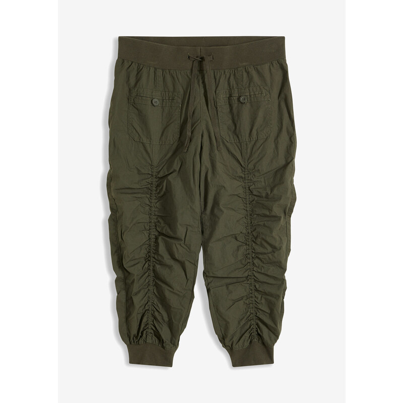 bonprix 3/4-nohavice z čistej bavlny, farba zelená 44749828