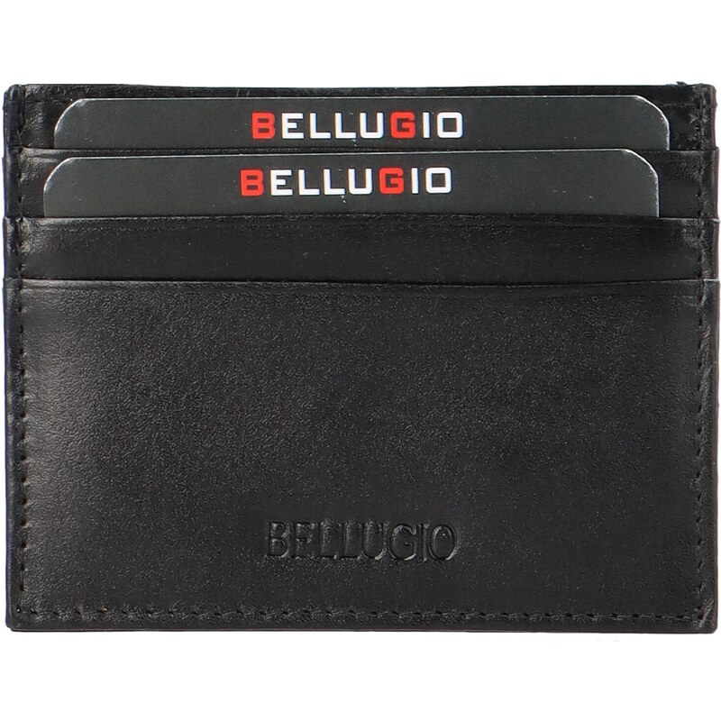Kožené puzdro na doklady čierne - Bellugio Ruoxys čierna 56342610