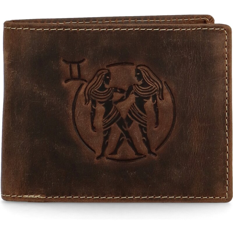 Pánska kožená peňaženka hnedá - Diviley Steig Blíženci hnedá 49046651
