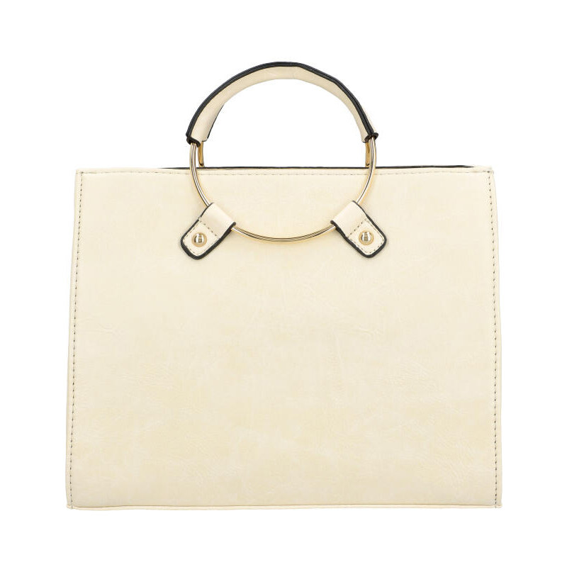 Beast Style Moderná dámska kabelka do ruky Beast svetlá krémová 48973035