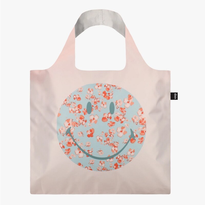 Skladacia nákupná taška LOQI SMILEY Blossom