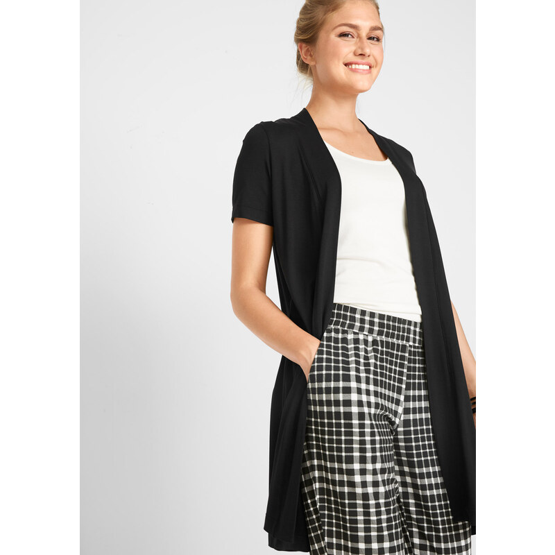 bonprix Úpletový sveter z mäkkej viskózy, farba čierna 44981868