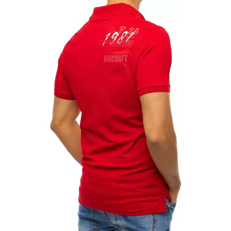 Dstreet Pekné červené POLO tričko.