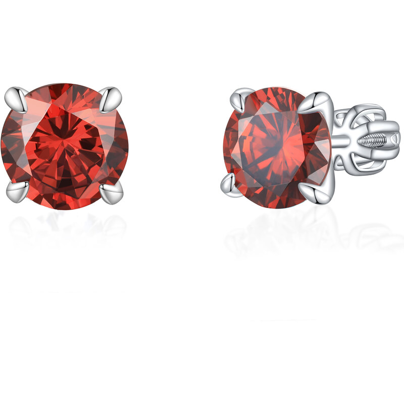 Olivie Strieborné 8mm náušnice PIPPI RED 8353 48999309