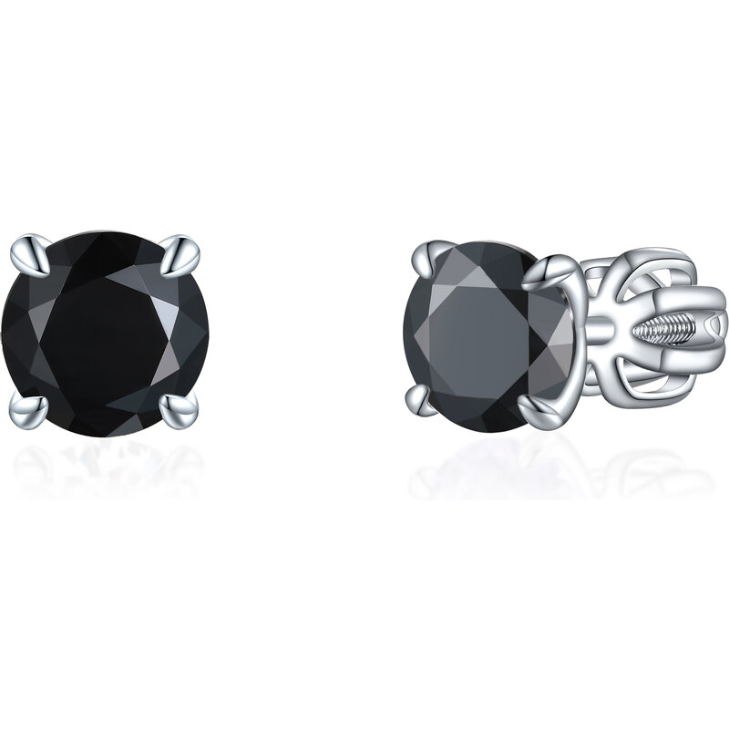 Olivie Strieborné 6mm náušnice PIPPI BLACK 8356 48999312