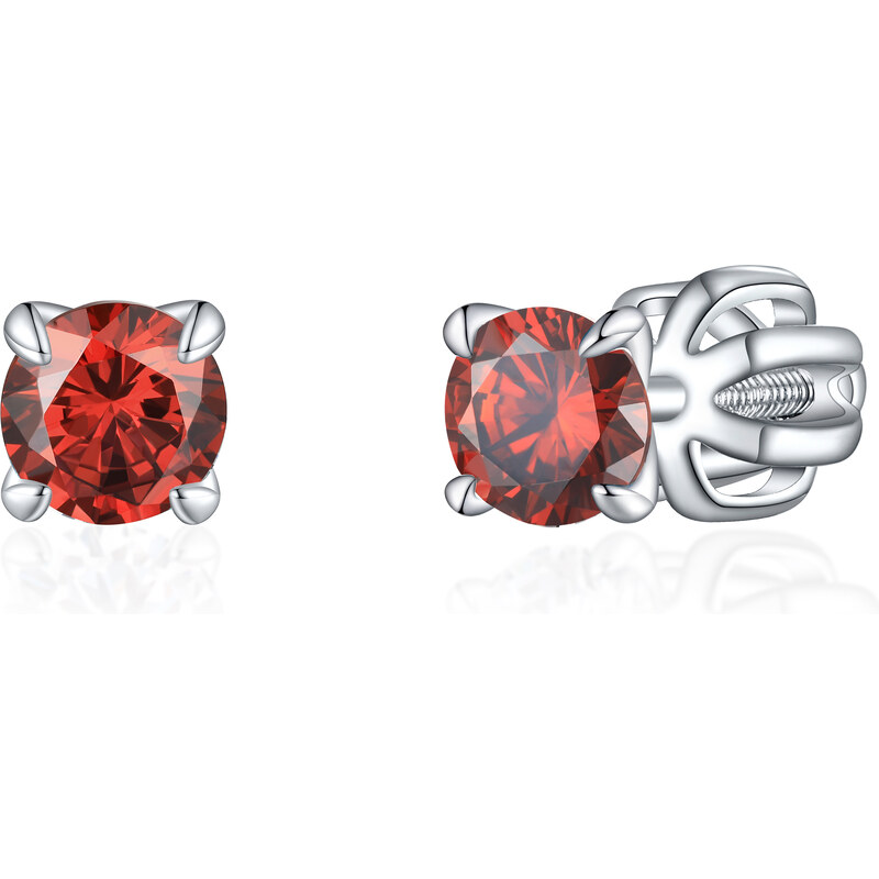 Olivie Strieborné 4mm náušnice PIPPI RED 8361 48999317