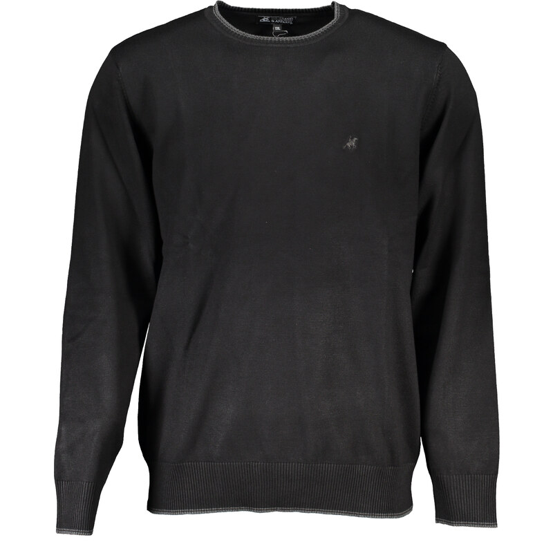 U.S. GRAND Čierny pánsky sveter US Grand Polo 64705996