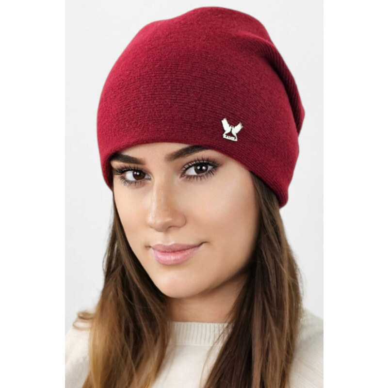 Kamea Bordová svetlá dámska čiapka na zimu Lily, Farba bordová 49006217