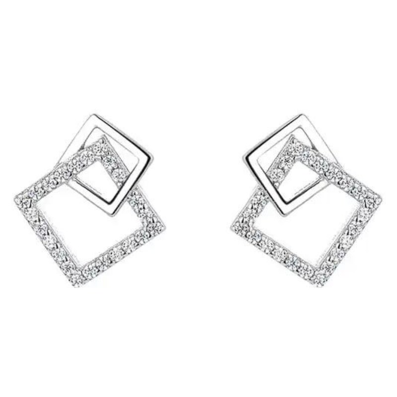 Olivie Strieborné geometrické náušnice 8388 49029742