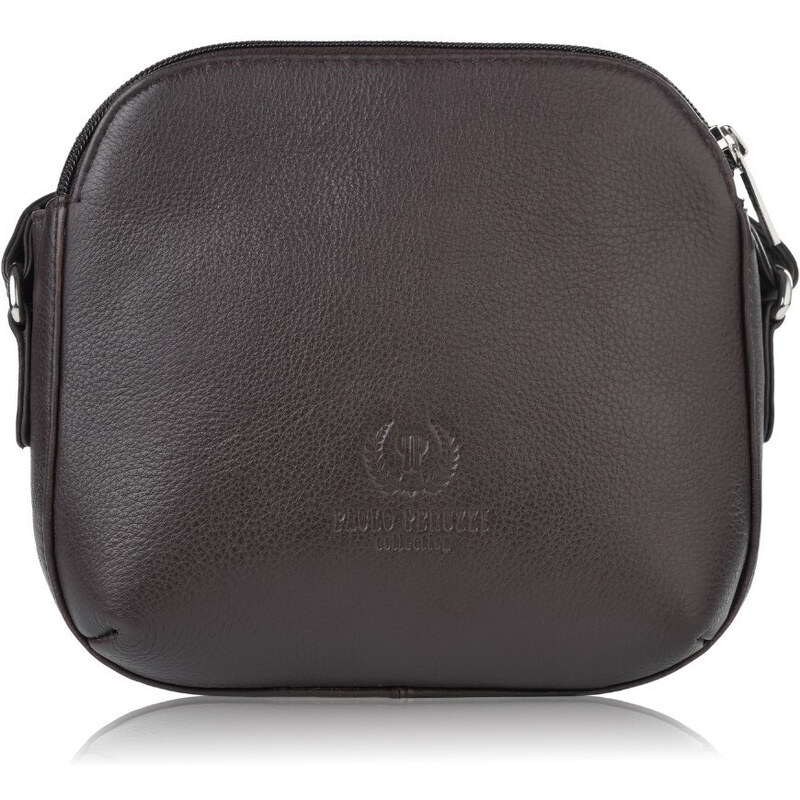 PAOLO PERUZZI Dámska kožená kabelka na rameno SI-11-BR | hnedá SI-11 49017983