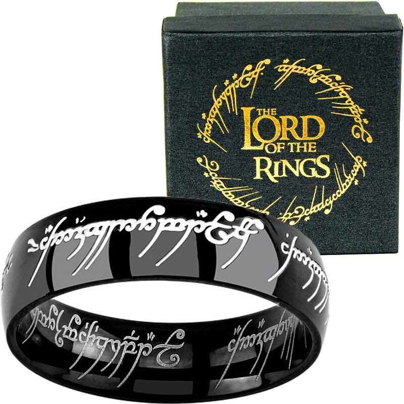 Ligot Čierny oceľový prsteň moci z Pána prsteňov a Hobit 49018566