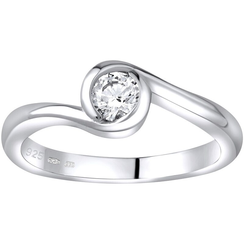 Ligot Strieborný prsteň so Swarovski Zirconia 49018587