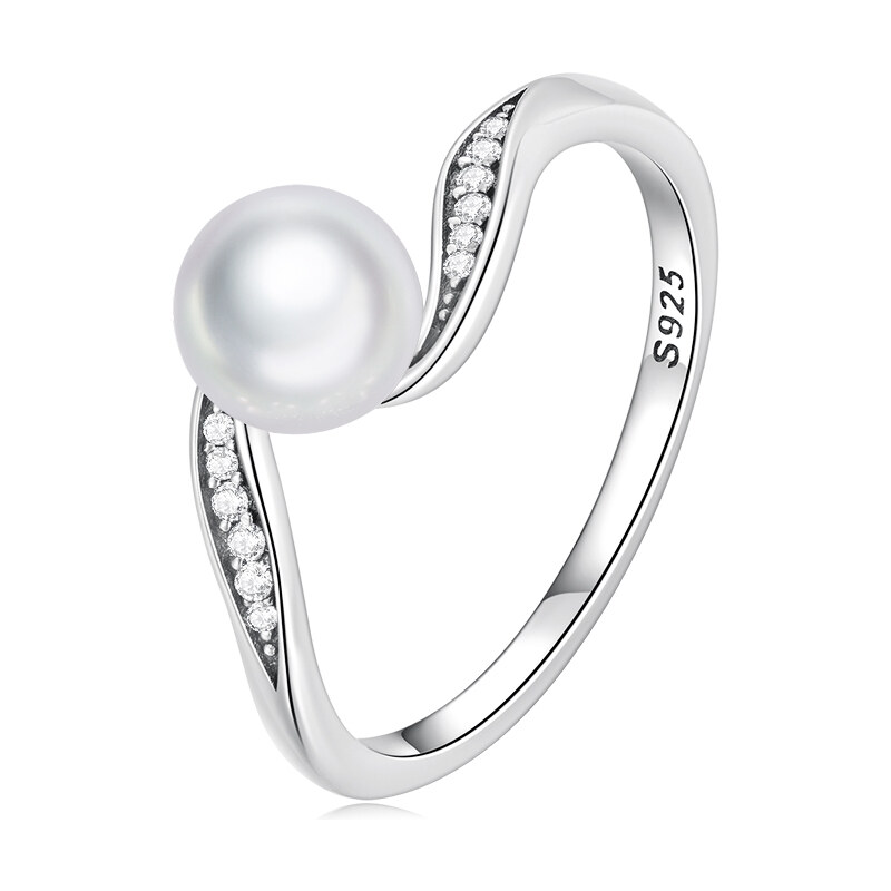 Ligot Strieborný prsteň s perlou 49018620