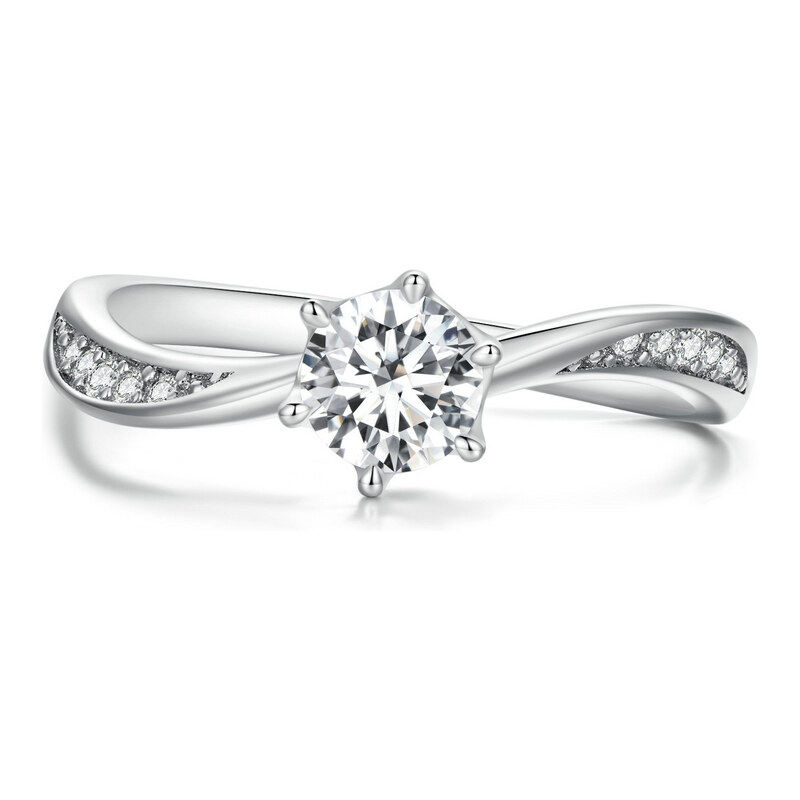 Ligot Strieborný prsteň so zirkónom 49018622