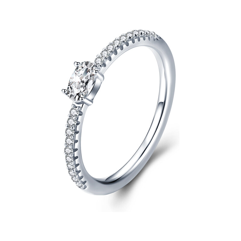 Ligot Strieborný prsteň so zirkónmi 49018630