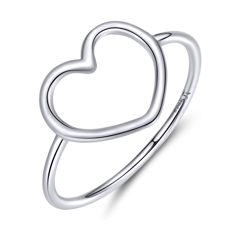 Ligot Strieborný prsteň srdce 49018632