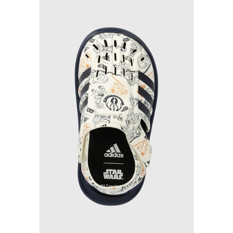 Detské sandále adidas WATER SANDAL YJ I x Star Wars biela farba