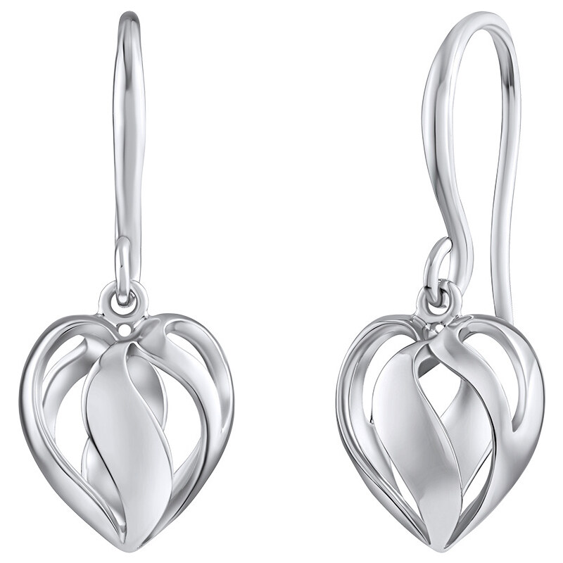 Silvego Strieborné náušnice srdca Layla FW15131EW 66588936