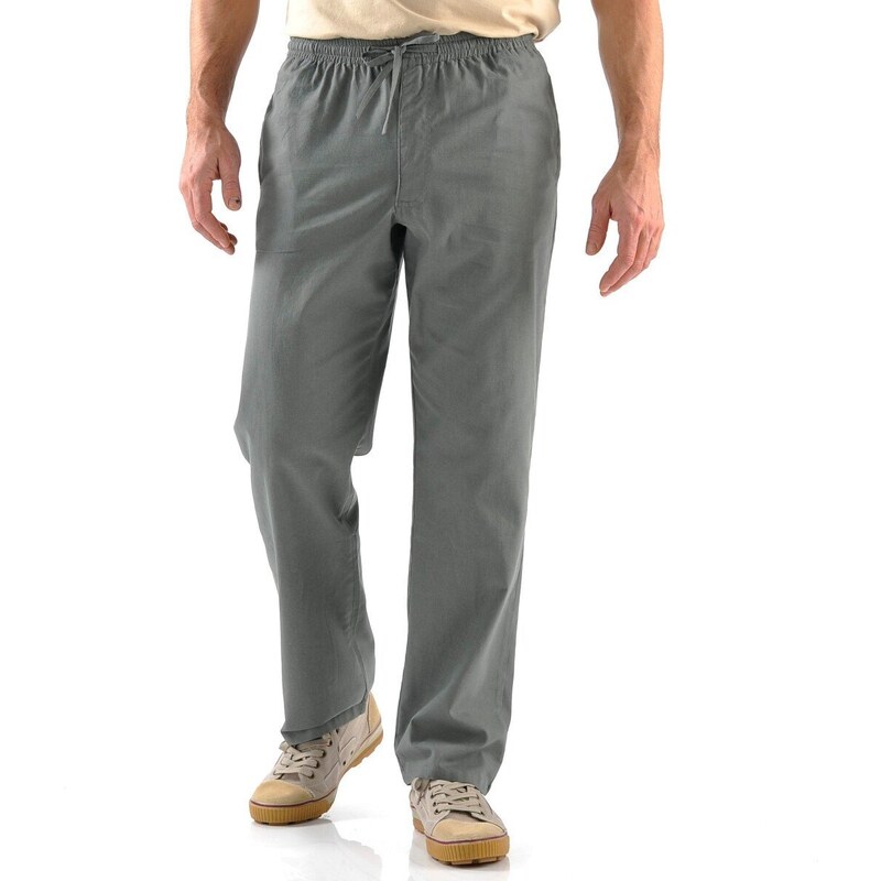 Pohodlné plátené nohavice sivá 046 Blancheporte 48125183