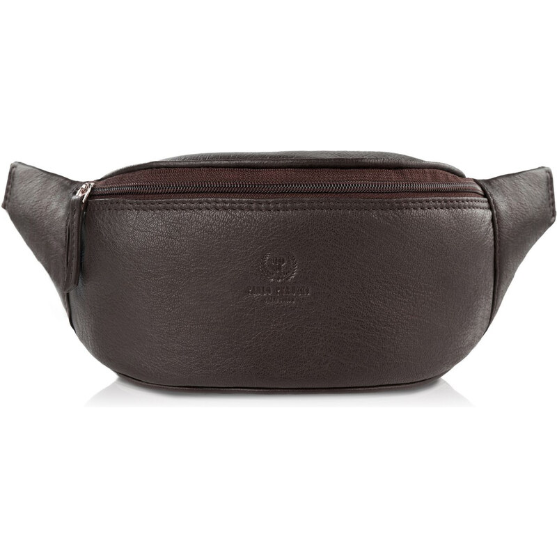 PAOLO PERUZZI Pánska vintage kožená ľadvinka T-89-BR | hnedá T-89-BR 49025660