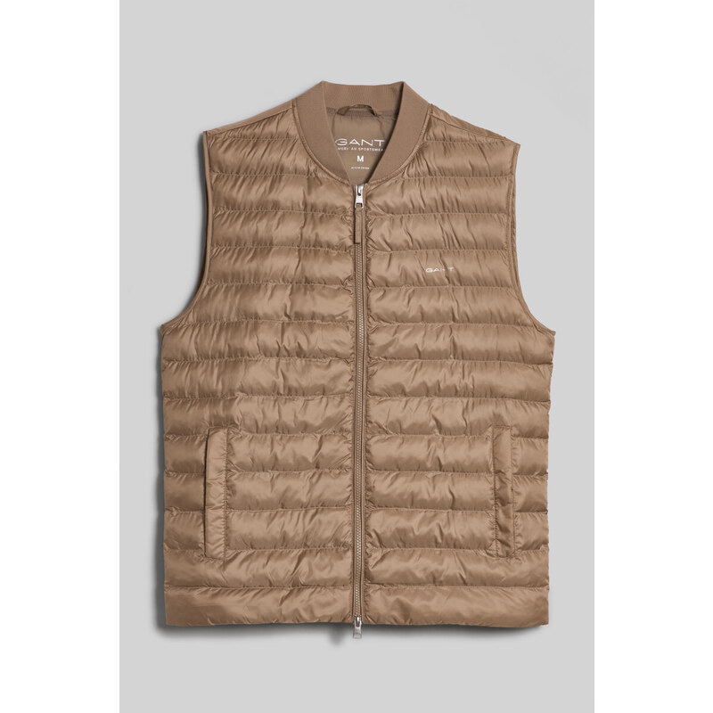VESTA GANT LIGHT PADDED BOMBER VEST COLD BEIGE 49041159